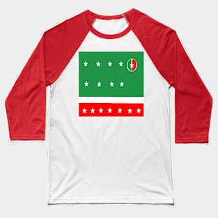 Sporty Italian Design on Red Background Baseball T-Shirt